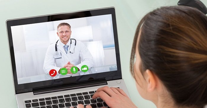 virtual clinic practitioner and client video chat