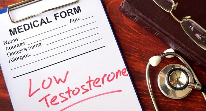 Low testosterone diagnosis on medical form