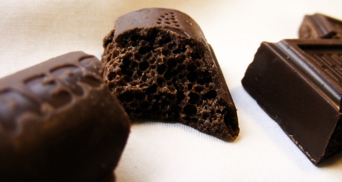chunks of aerated chocolate