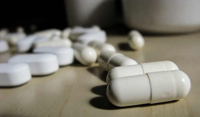 zinc pills on table