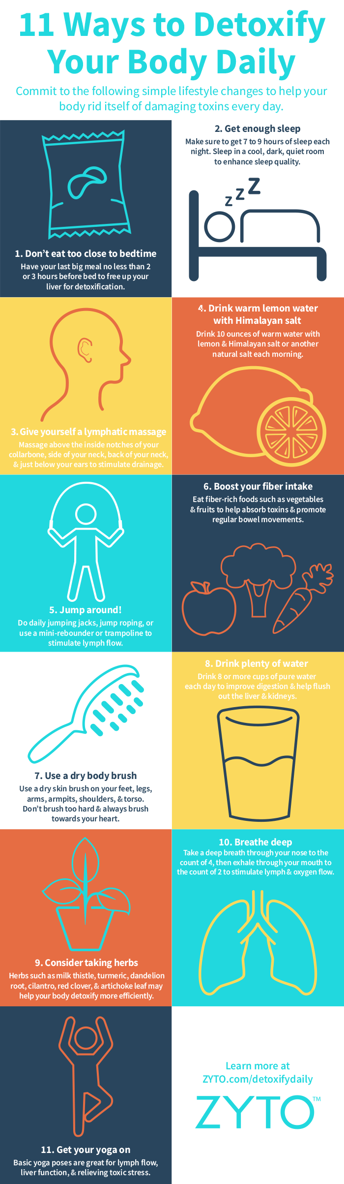 detoxify daily tips infographic
