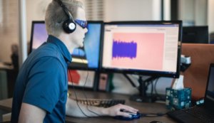 young man using EVOX perception reframing software