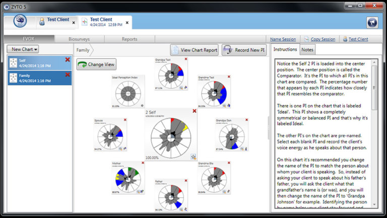 zyto evox transgenerational chart screenshot