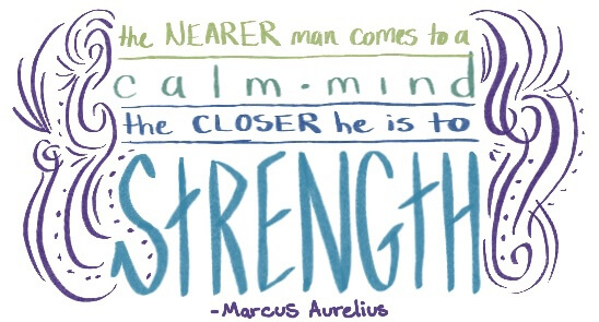 calm mind strength quote