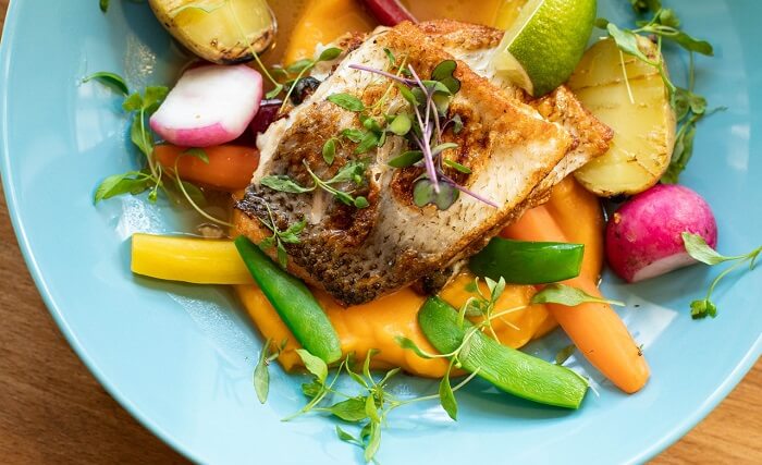 healthy fish and vegetable dish