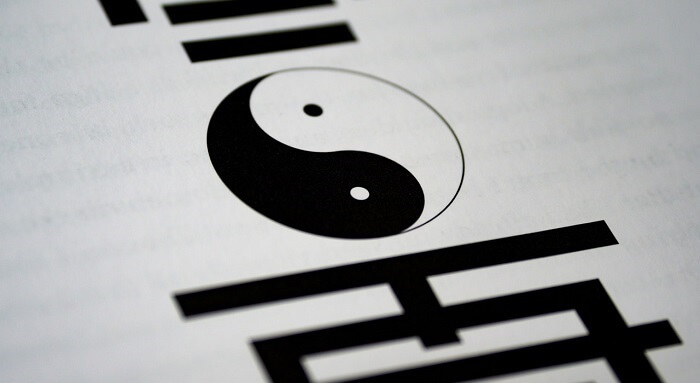 yin and yang symbol on paper