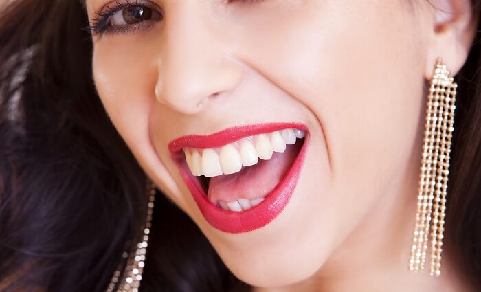 young woman with healthy smile