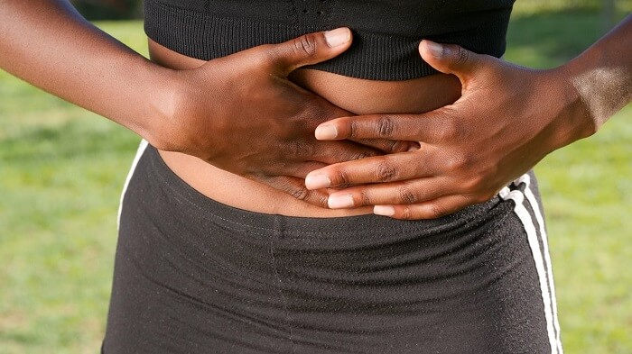 woman with stomachache