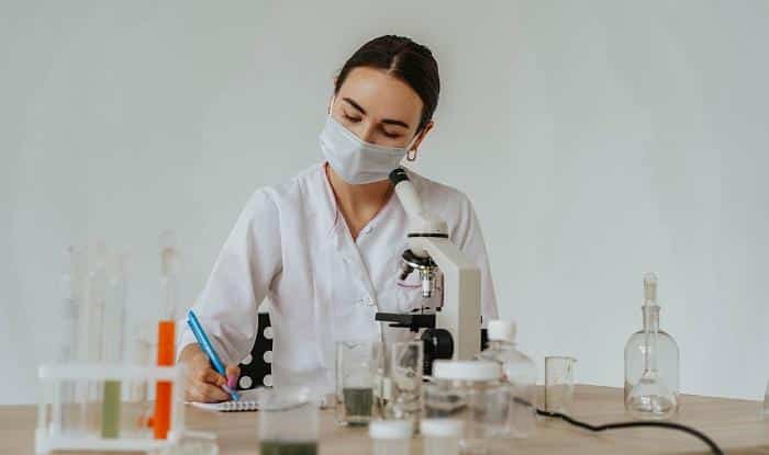 scientist testing essential oils