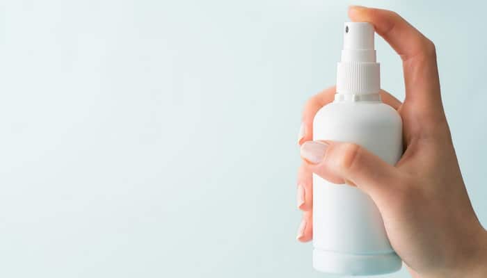spray bottle of essential oils for bed bugs