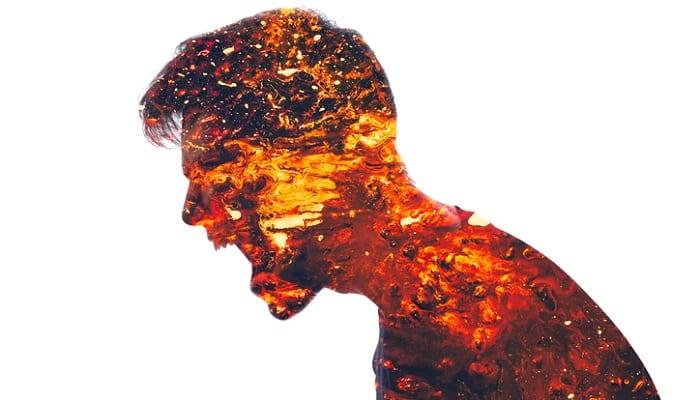 lava profile graphic of angry man