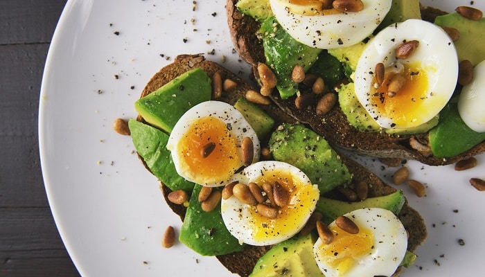 avocado and eggs on toast
