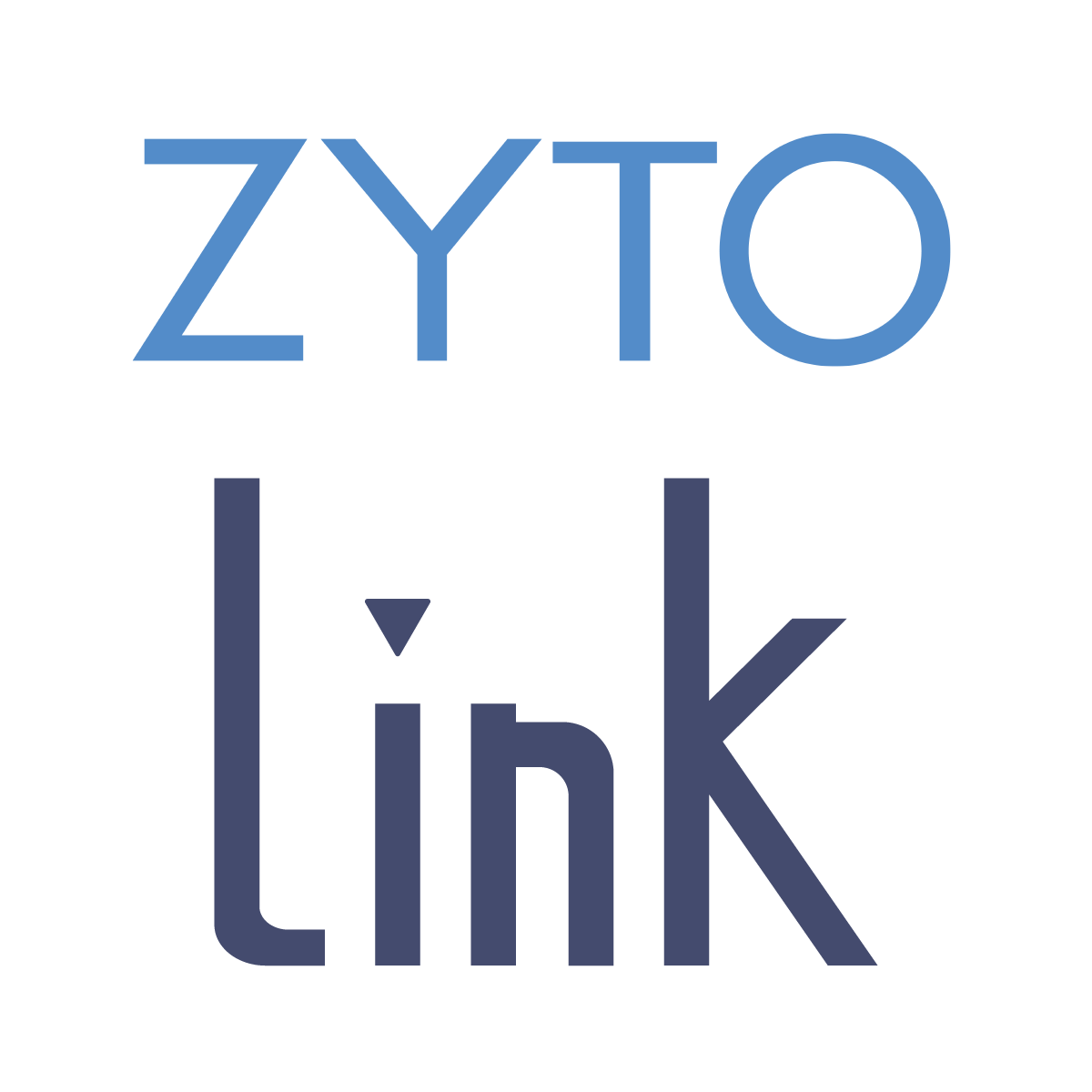 zyto link logo - light blue and dark blue
