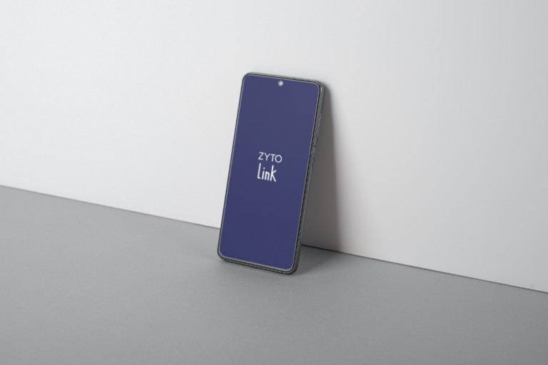 phone against wall - zyto link app