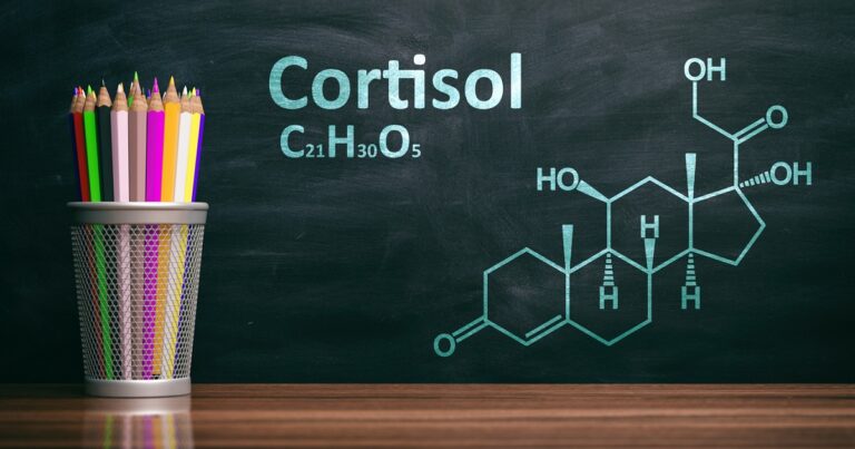 cortisol on chalkboard - supplements to lower cortisol concept